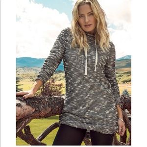 Fabletics Black Marled Yukon Sweater Dress